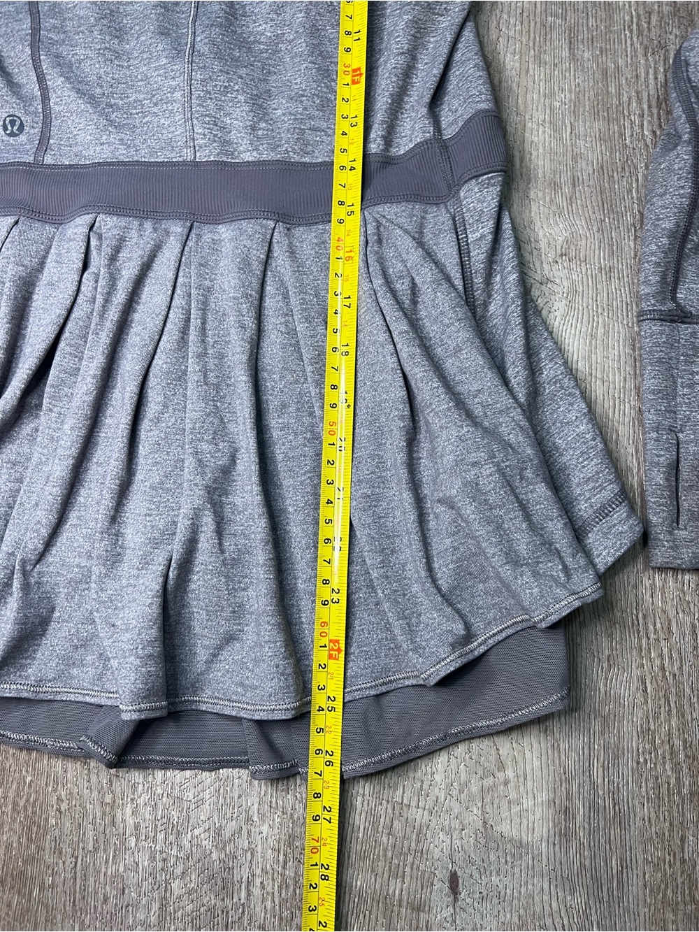 lululemon athletica Heather Gray Peplum Track Jacket - Picture 14 of 14